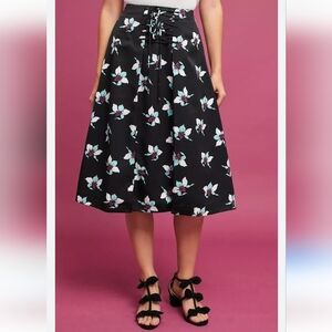 Maeve Zadie Lace Up Skirt floral midi‎ length